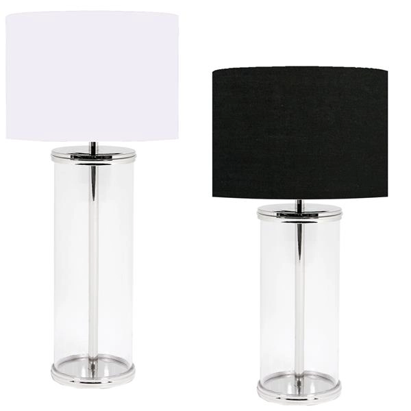 LAMPA CYLINDRYCZNA DUŻA Z BIAŁYM KLOSZEM