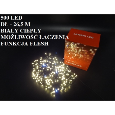 ŁAŃCUCH 500 LED CIEPŁY