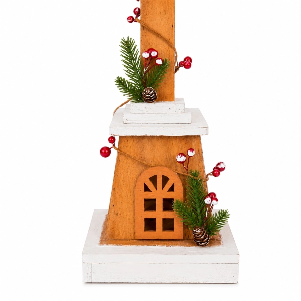 DREWNIANA LATARNIA LED 100CM