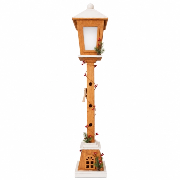 DREWNIANA LATARNIA LED 100CM