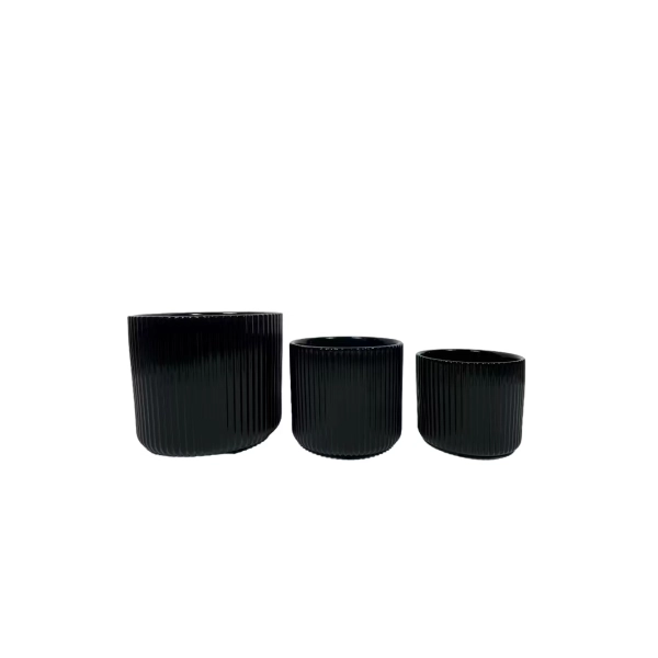 DONICA CERAMICZNA CZARNA 13 CM