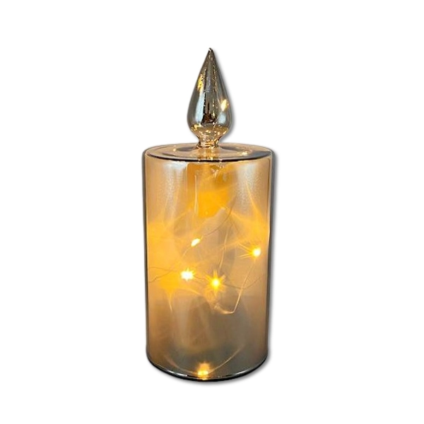 ŚWIECZKA SZKLANA LED 21,5CM