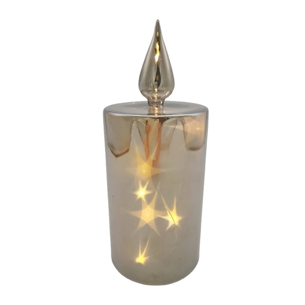ŚWIECZKA SZKLANA LED 21,5CM