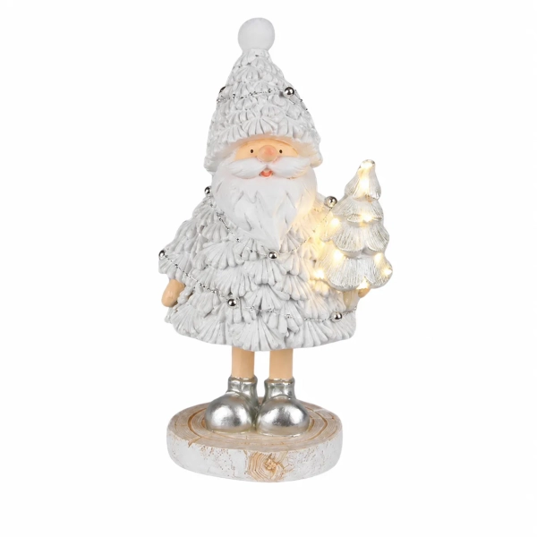 MIKOŁAJ POLYRESIN Z LED 28,5CM