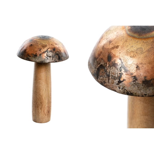 GRZYB DREWNIANO-METALOWY 23CM