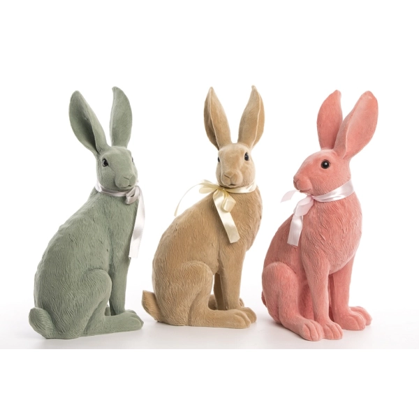KRÓLIK CERAMICZNO- WELUROWY 36CM MIX
