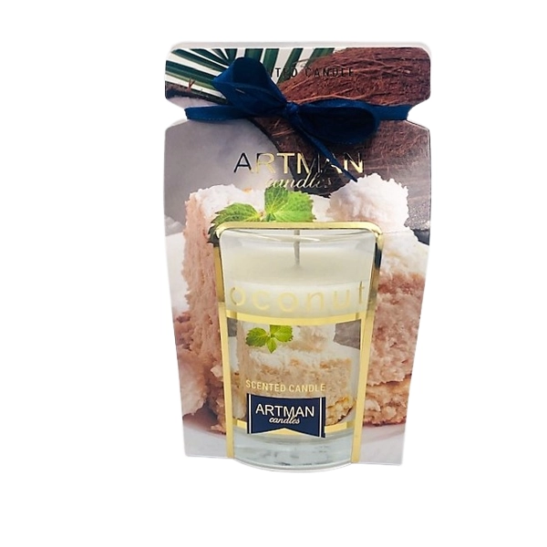 ŚWIECA ZAPACHOWA W SZKLE- COCONUT